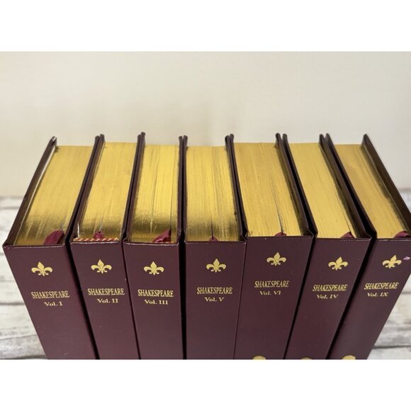 Works of Shakespeare Mini Red Gold Hardcover 1-6 Volume Set & 9 - Picture 2 of 13